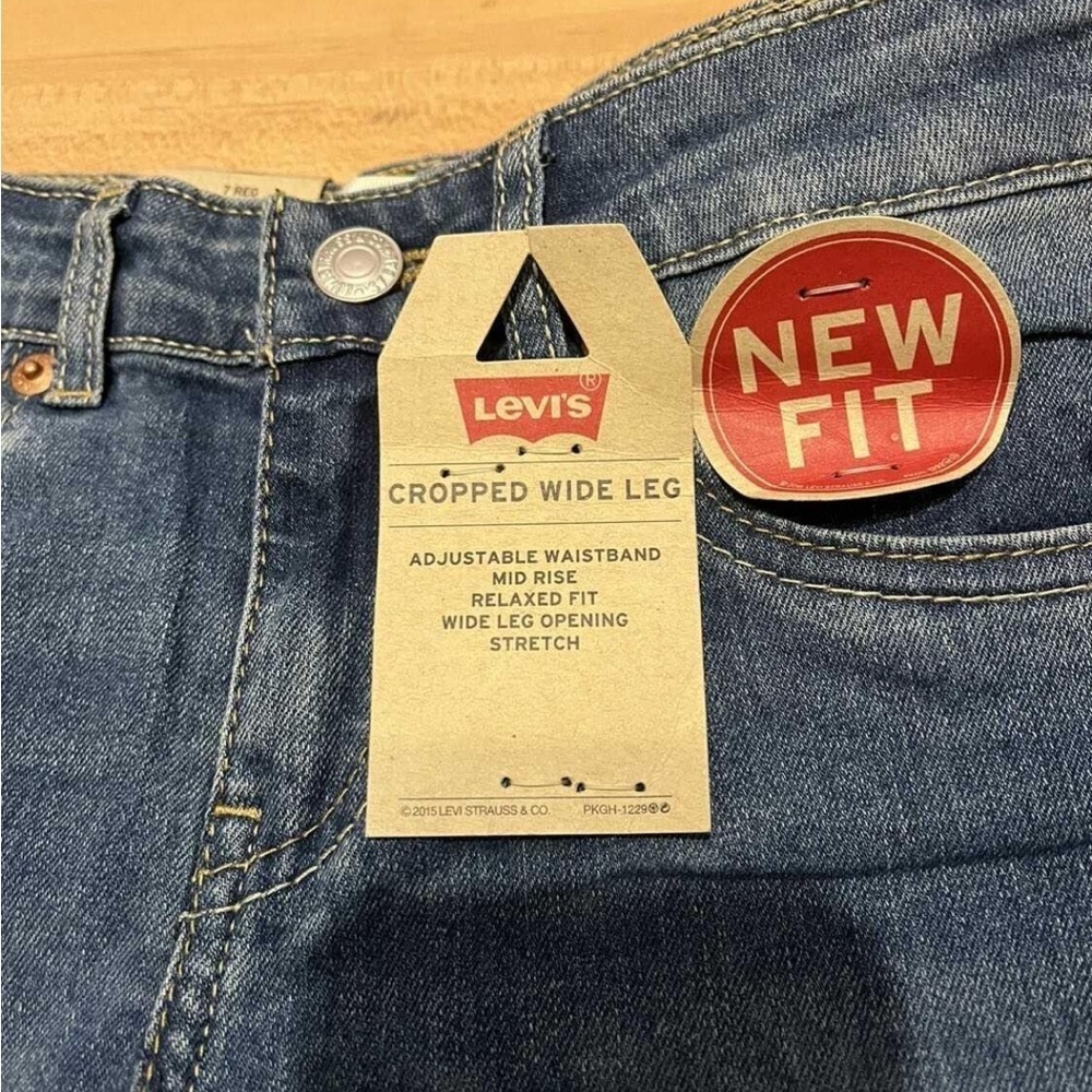 New Levi’s Girls Cropped Wide Leg Jeans Size 7 - Picture 4 of 8